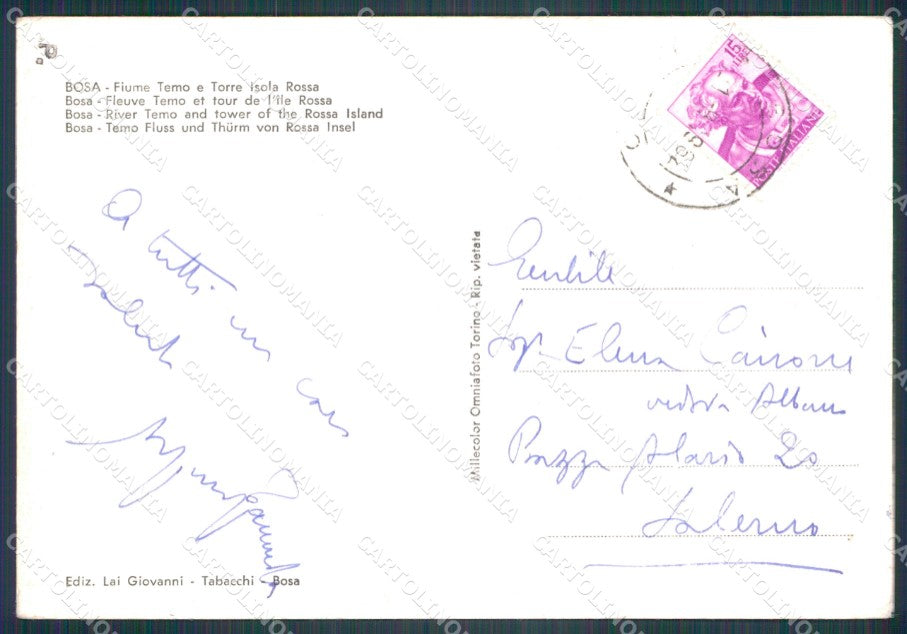 Oristano Bosa PIEGHINA Foto FG cartolina KF1932 – retro