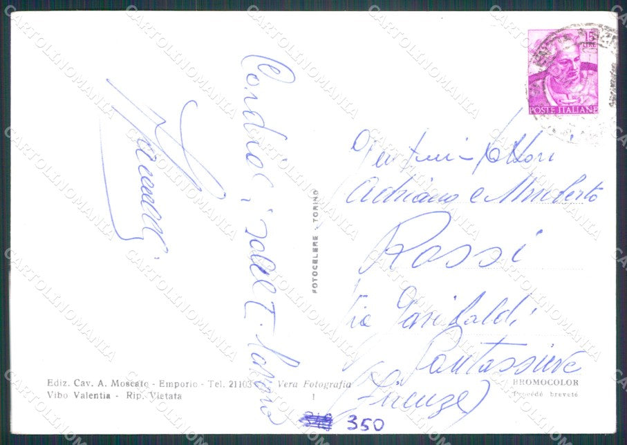 Vibo Valentia Città Saluti da Foto FG cartolina KF1936 – retro
