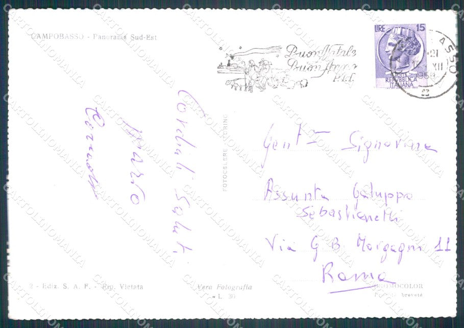 Campobasso Città MACCHIA Foto FG cartolina KF1941 – retro