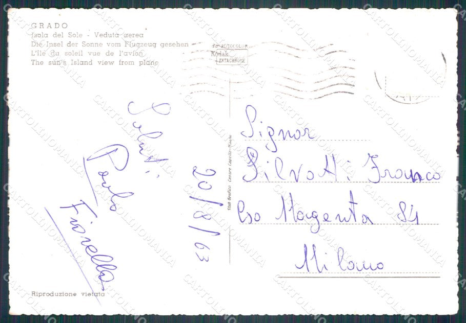 Gorizia Grado PIEGHE Foto FG cartolina KF1957 – retro