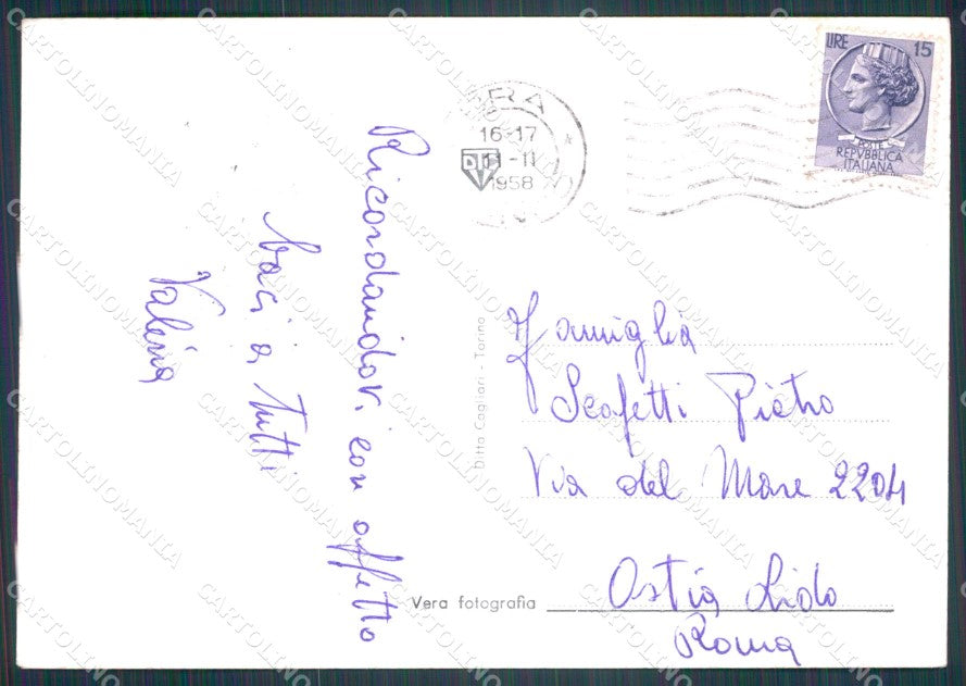 Cuneo Brà Foto FG cartolina KF1958 – retro
