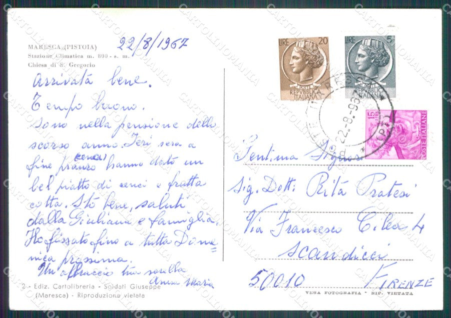 Pistoia San Marcello Pistoiese Maresca Auto PIEGHINE Foto FG cartolina KF1967 – retro