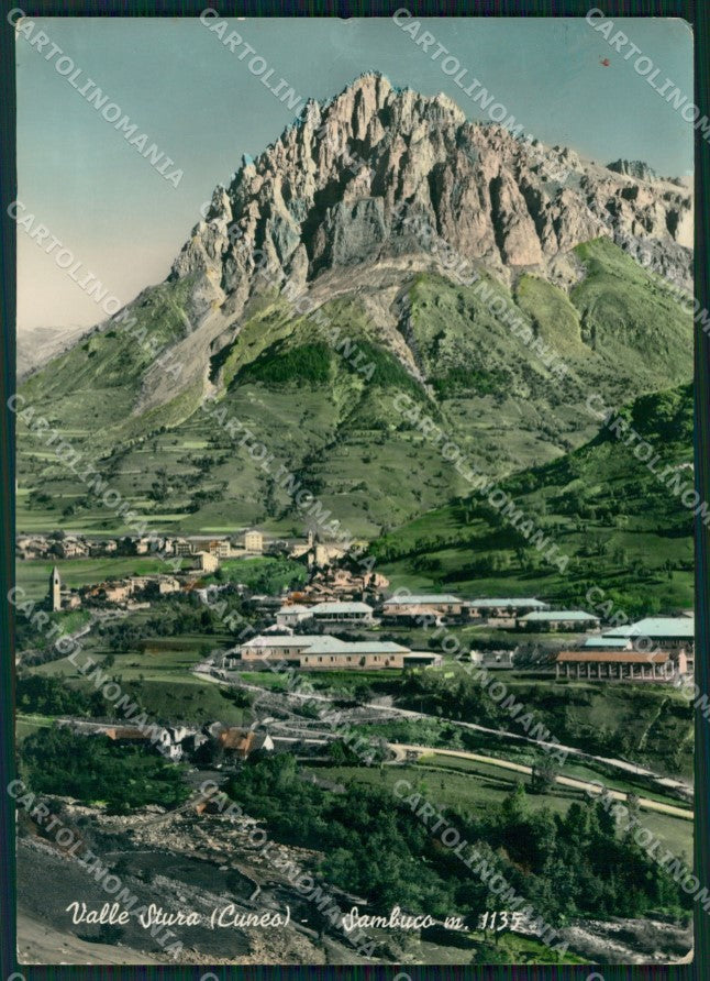 Cuneo Sambuco Valle Stura PIEGA Foto FG cartolina KF1974 – fronte