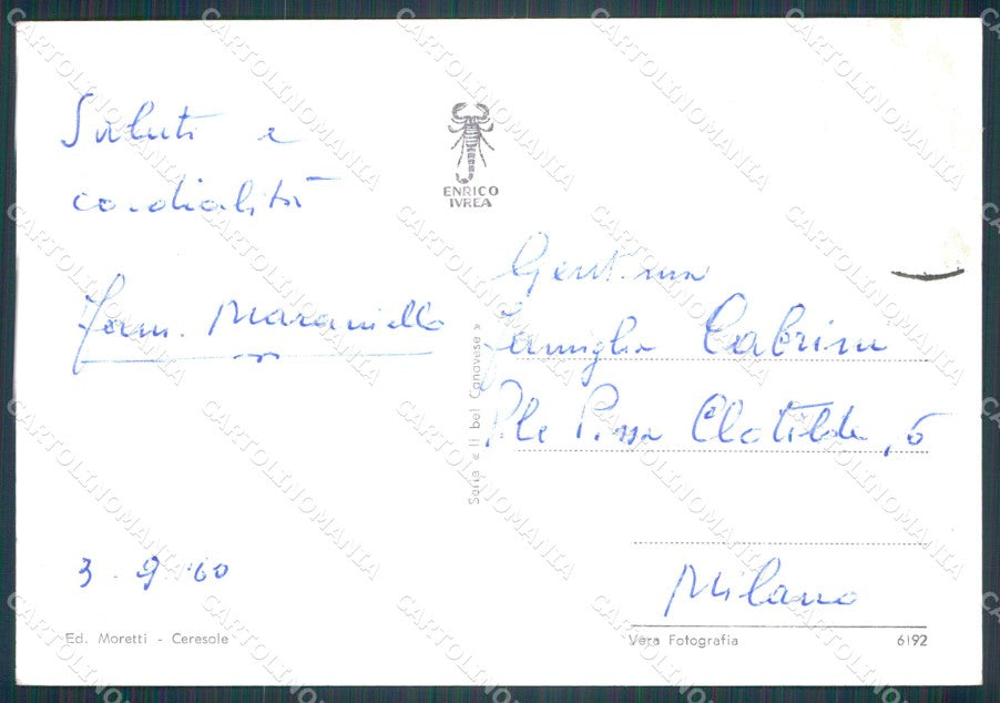 Torino Ceresole Reale Lago di STRAPPINO Foto FG cartolina KF1977 – retro