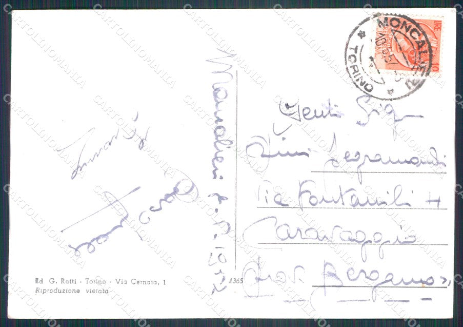 Torino Moncalieri Foto FG cartolina KF1980 – retro