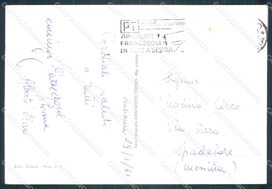 Torino Rubiana PIEGHINE Foto FG cartolina KF1981 – retro