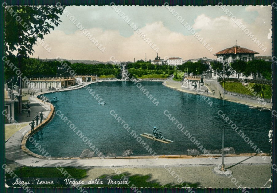 Alessandria Acqui Terme Piscina Foto FG cartolina KF1982 – fronte