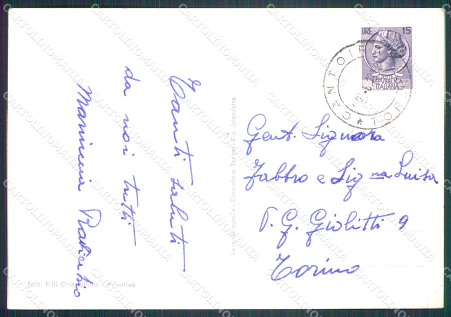 Torino Chialamberto PIEGHINA Foto FG cartolina KF1987 – retro