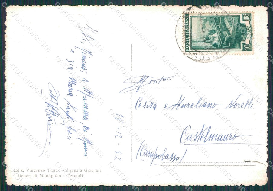 Campobasso Termoli Saluti da ABRASA FG cartolina KF2015 – retro