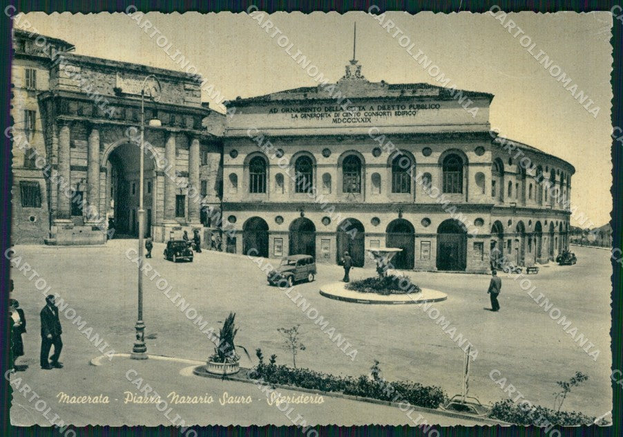 Macerata Città Auto PIEGHINE FG cartolina KF2025 – fronte