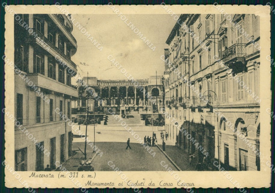Macerata Città PIEGHE FG cartolina KF2029 – fronte