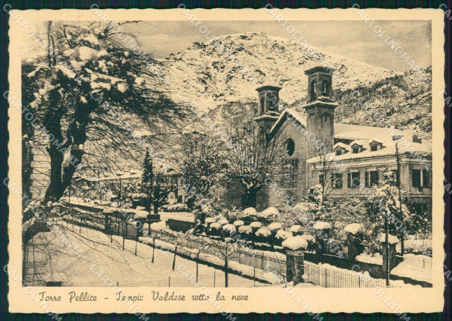 Torino Torre Pellice Nevicata FG cartolina KF2042 – fronte