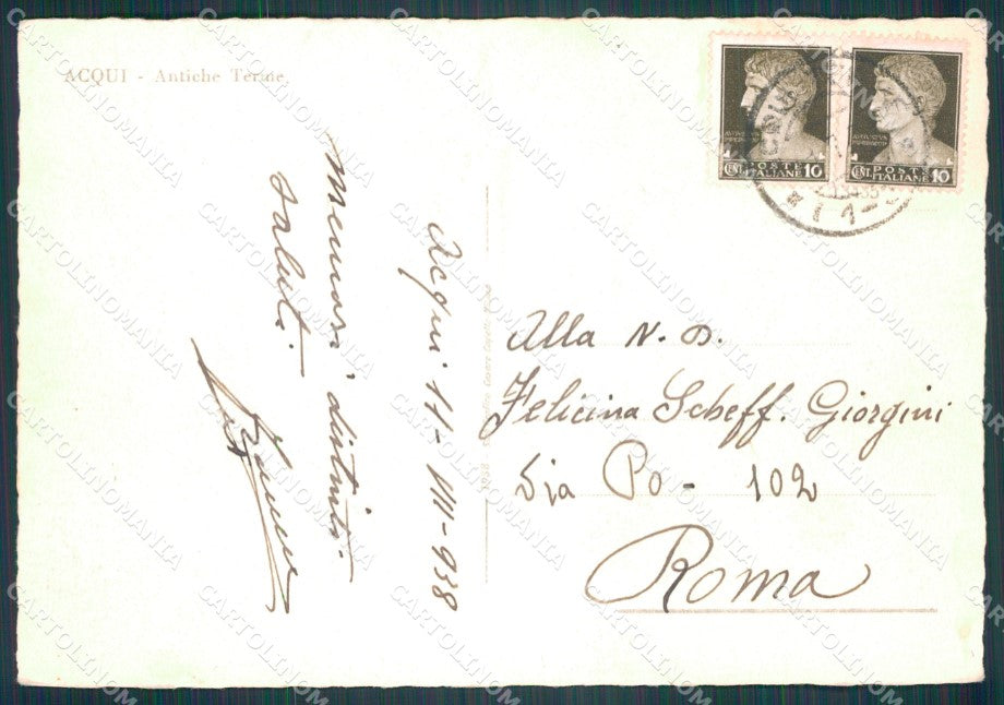Alessandria Acqui Terme FG cartolina KF2046 – retro