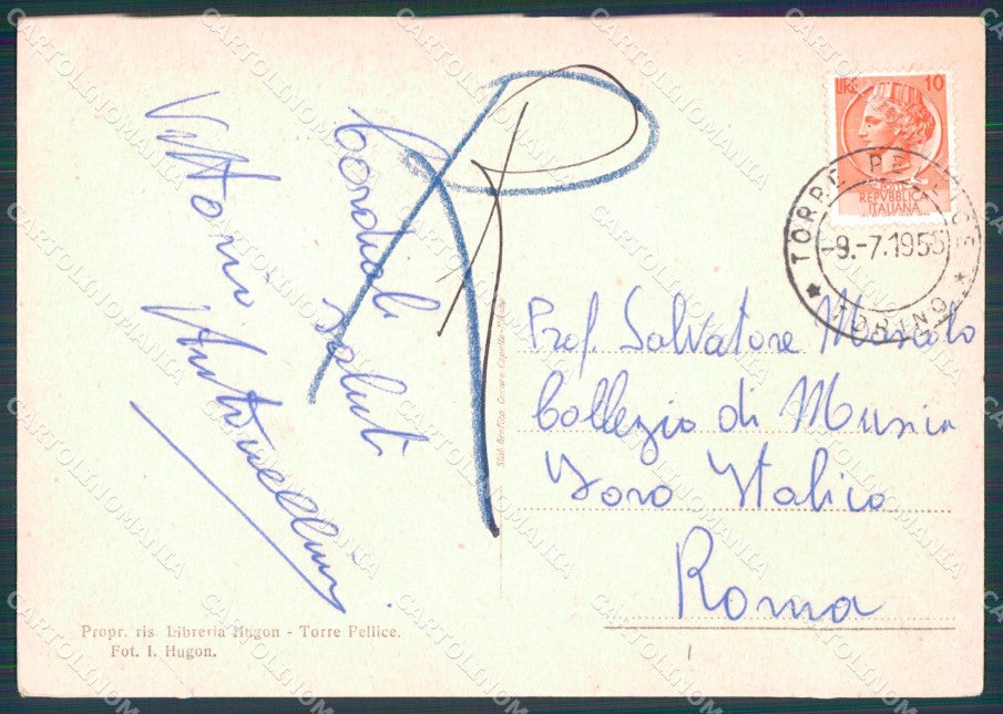 Torino Alta Val Pellice Monte Granero Lago Lungo PIEGHINA FG cartolina KF2051 – retro