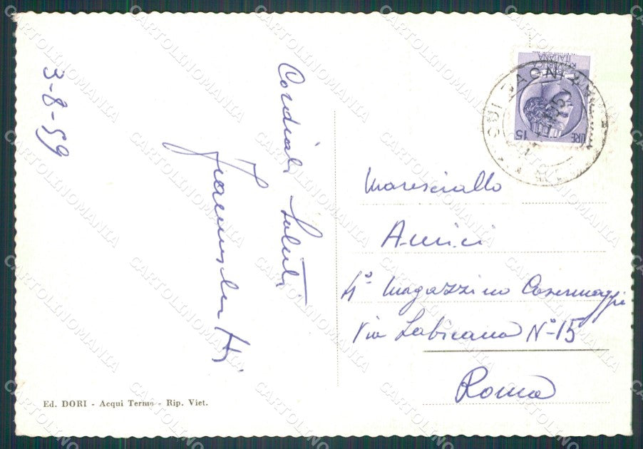 Alessandria Acqui Terme STRAPPINO FG cartolina KF2053 – retro
