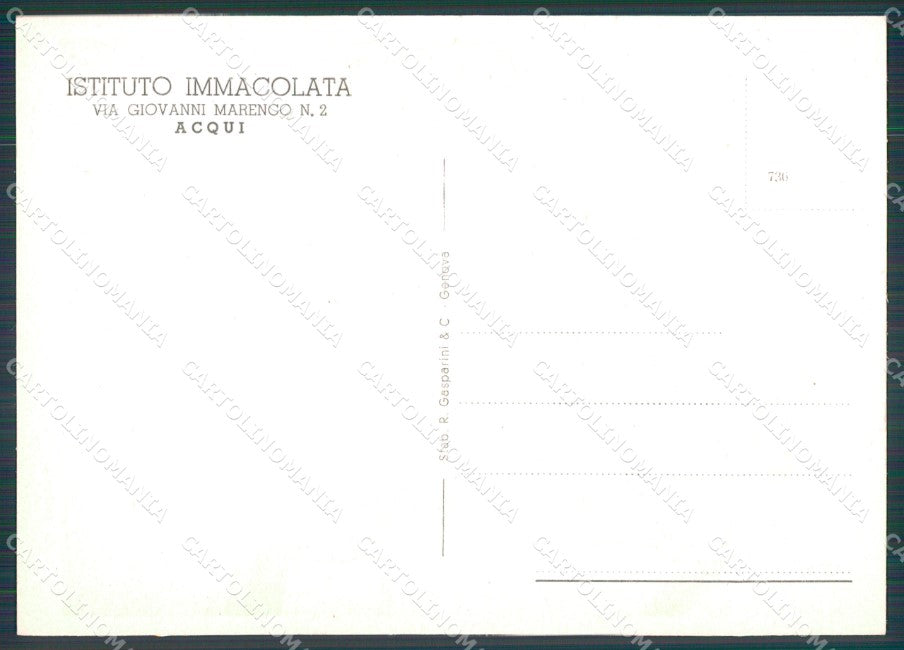 Alessandria Acqui Terme Istituto Immacolata FG cartolina KF2055 – retro