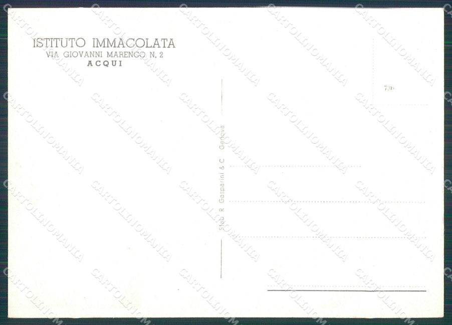 Alessandria Acqui Terme Istituto Immacolata FG cartolina KF2058 – retro