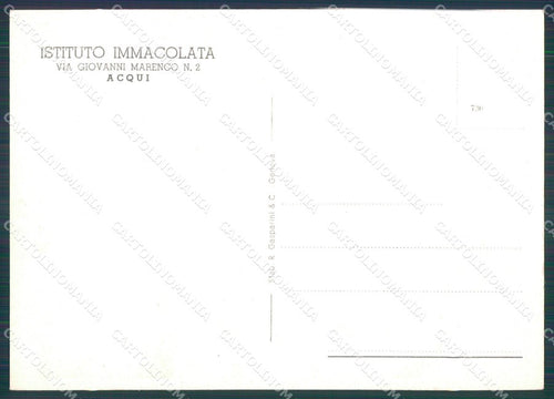 Alessandria Acqui Terme Istituto Immacolata FG cartolina KF2058 – retro