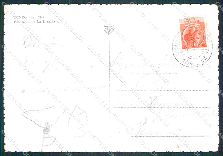 Cuneo Città Fontana FG cartolina KF2060 – retro
