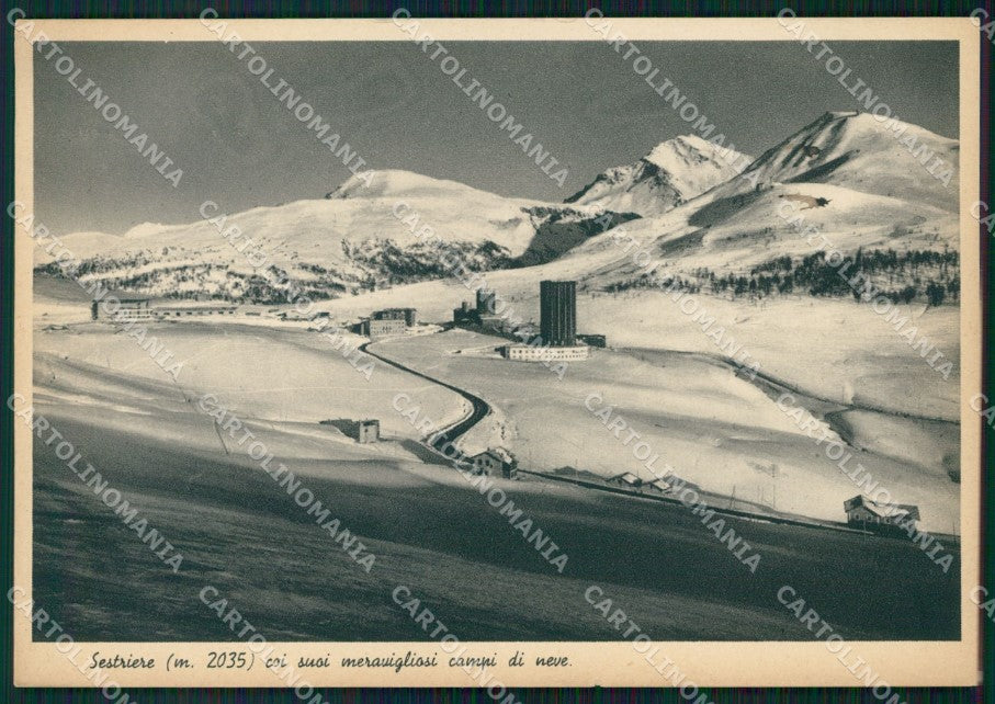 Torino Sestriere Nevicata STRAPPINO FG cartolina KF2068 – fronte