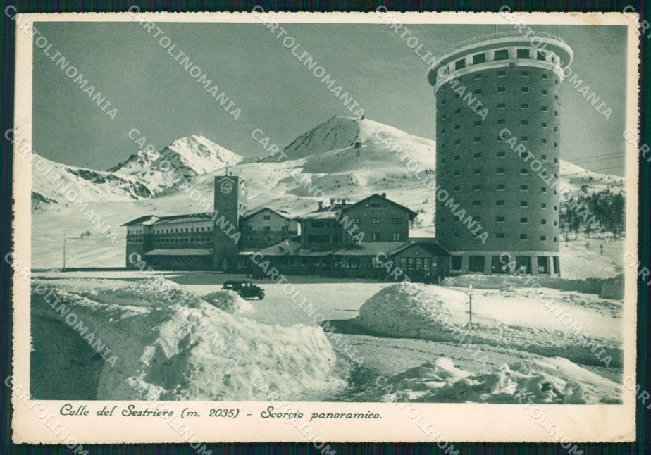 Torino Sestriere Colle di Nevicata Auto FG cartolina KF2072 – fronte
