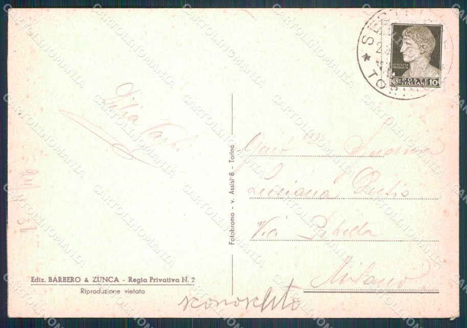 Torino Sestriere Nevicata FG cartolina KF2097 – retro
