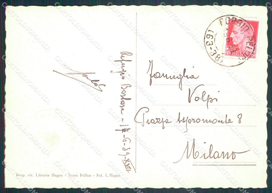 Torino Bobbio Pellice Rifugio Barbara U.G.E.T.Nevicata FG cartolina KF2099 – retro