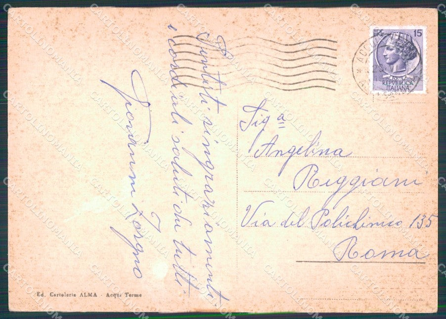 Alessandria Acqui Terme Cattedrale MACCHIA FG cartolina KF2101 – retro