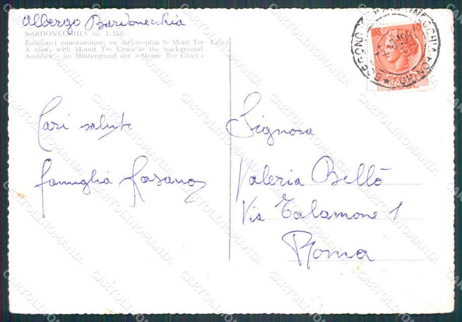 Torino Bardonecchia Monte Tre Croci FG cartolina KF2108 – retro