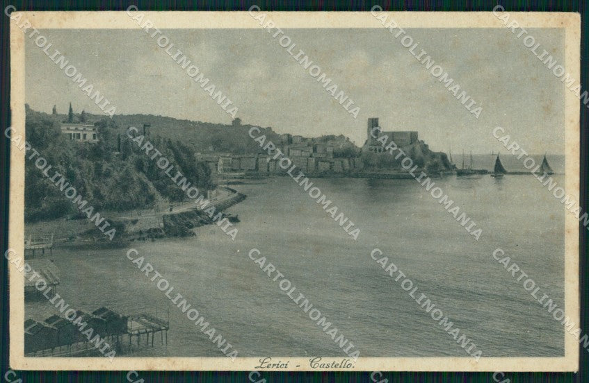 La Spezia Lerici Castello ABRASA PIEGHINE cartolina KF2127 – fronte