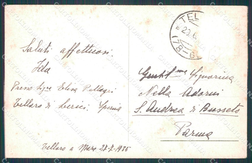 La Spezia Lerici Castello ABRASA PIEGHINE cartolina KF2127 – retro