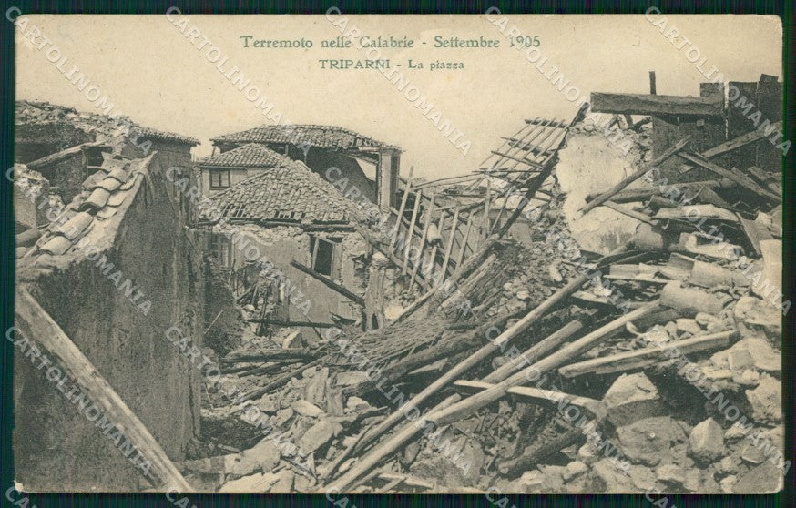 Vibo Valentia Triparni Terremoto 1905 PIEGHINA cartolina KF2139 – fronte