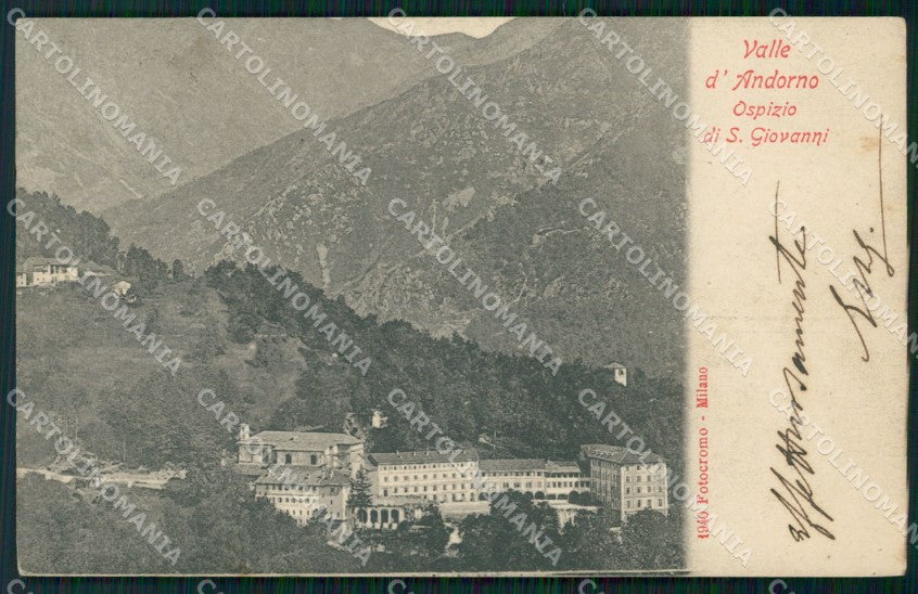 Biella Valle d'Andorno Ospizio San Giovanni cartolina KF2144 – fronte