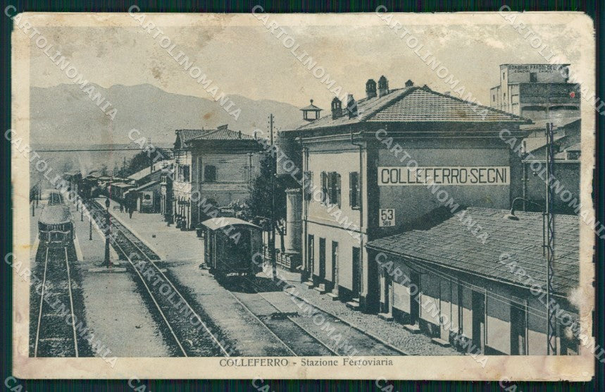 Roma Colleferro Stazione Treni ABRASA REINCOLLATA cartolina KF2148 – fronte