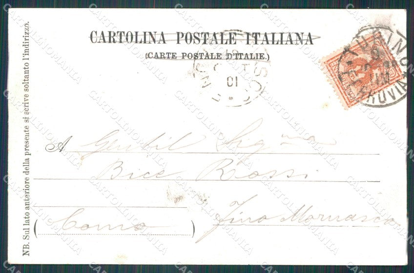 Torino Città Stazione Treni ABRASA cartolina KF2181 – retro