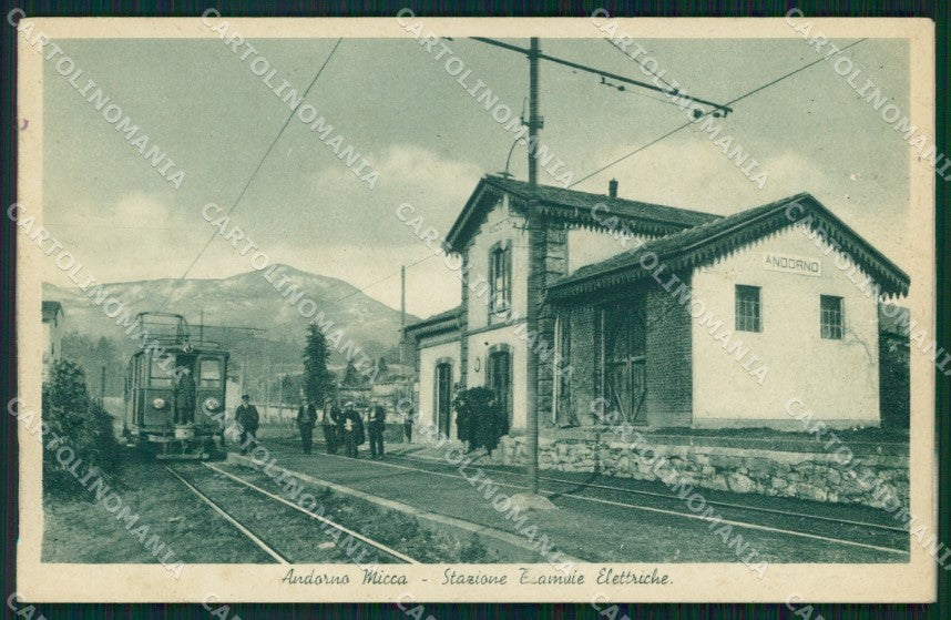 Biella Andorno Micca Stazione Treno PIEGHE cartolina KF2183 – fronte