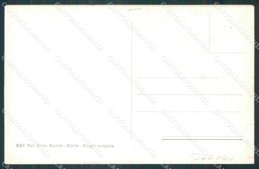 Biella Andorno Micca Stazione Treno PIEGHE cartolina KF2183 – retro