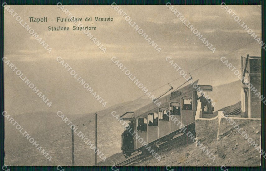 Napoli Città Funicolare al Vesuvio Stazione Superiore cartolina KF2192 – fronte