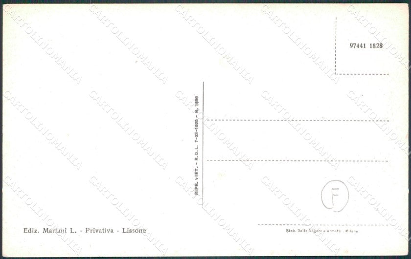 Milano Monza Lissone cartolina KF2241 – retro