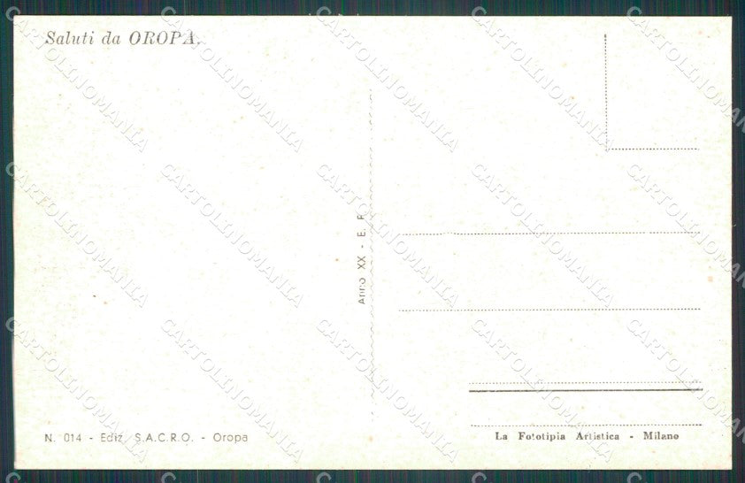 Biella Oropa Santuario di cartolina KF2246 – retro