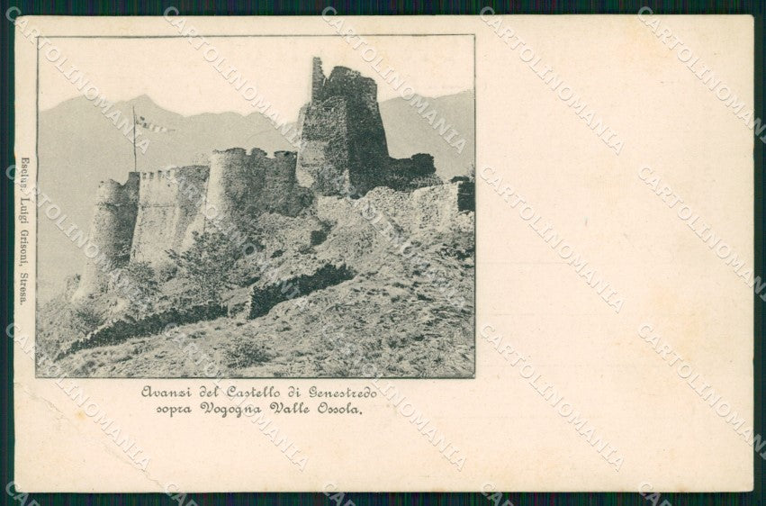 Verbania Vogogna Genestredo Castello di PIEGA cartolina KF2283 – fronte