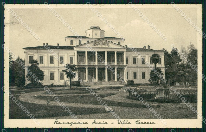 Novara Romagnano Sesia Villa Caccia cartolina KF2298 – fronte