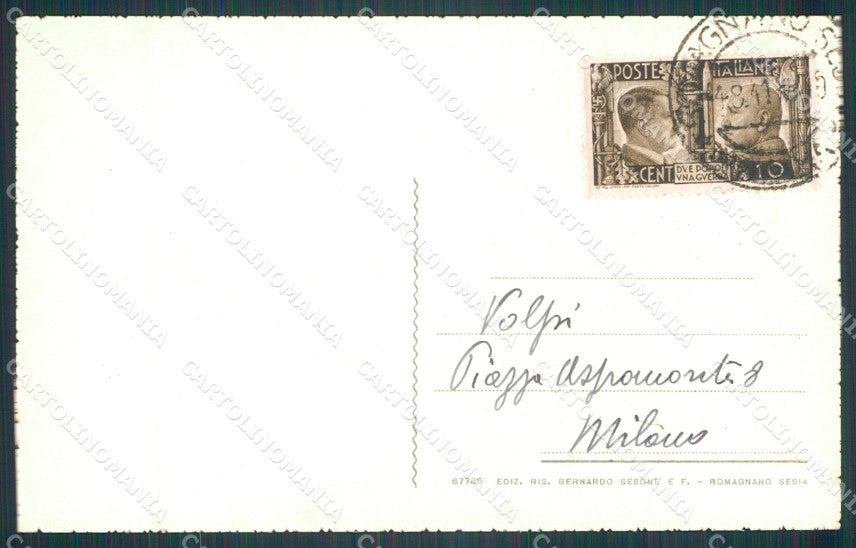 Novara Romagnano Sesia Villa Caccia cartolina KF2298 – retro