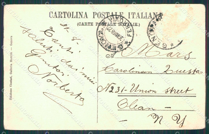 Genova Città Barche cartolina KF2320 – retro