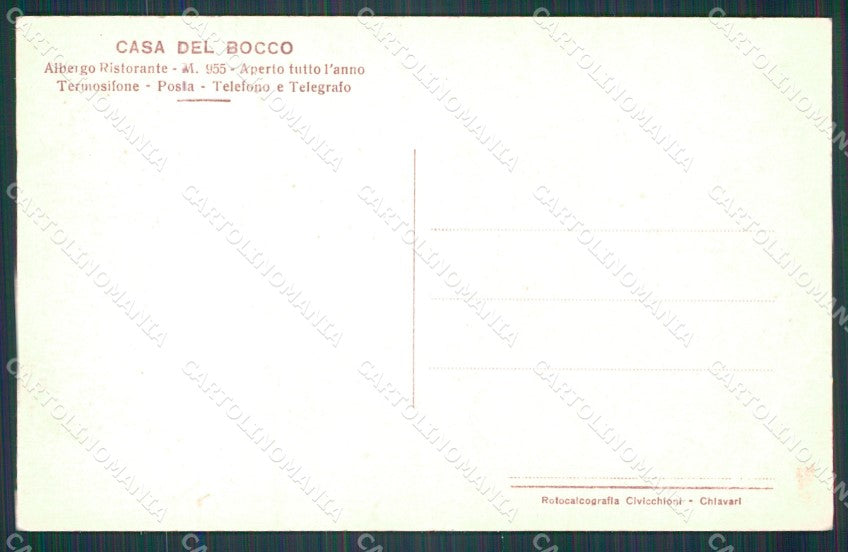 Genova Borzonasca Casa del Bocco PIEGHINA cartolina KF2326 – retro