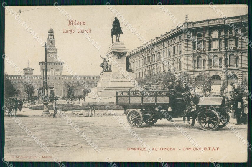 Milano Città Omnibus PIEGHINA ABRASA cartolina KF2328 – fronte