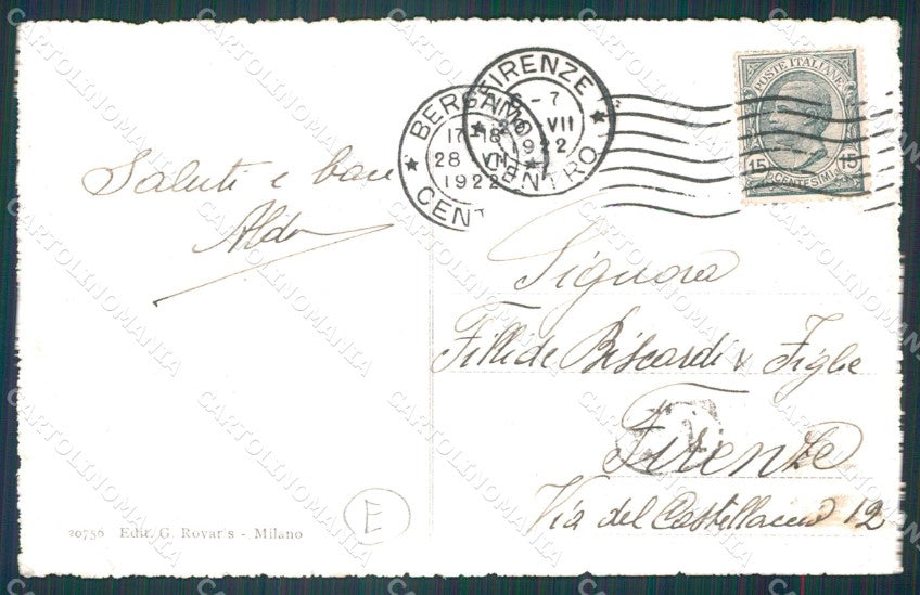 Bergamo Città Stazione PIEGHINA cartolina KF2362 – retro
