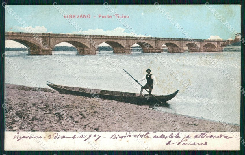 Pavia Vigevano Ticino Barca cartolina KF2374 – fronte