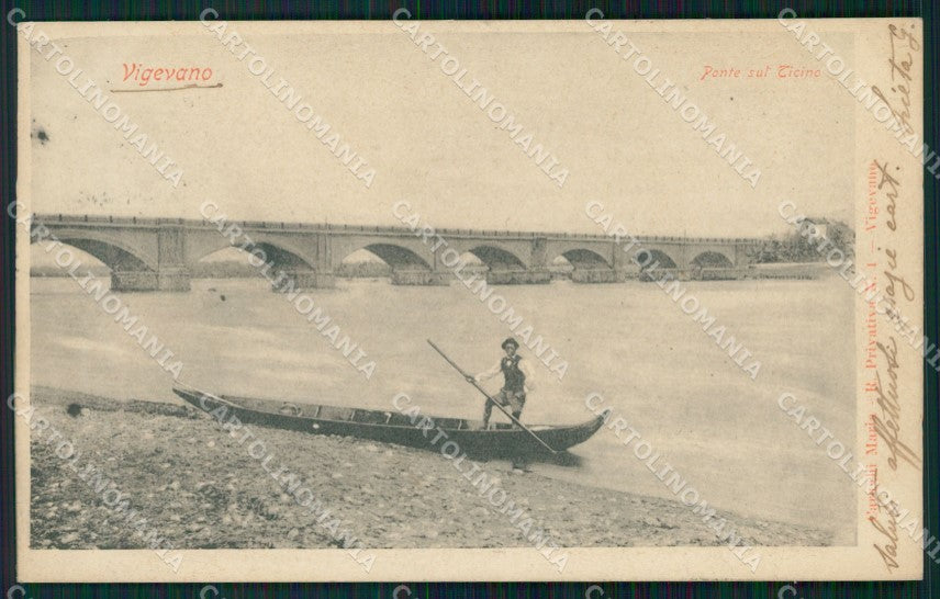 Pavia Vigevano Ticino Barca cartolina KF2376 – fronte