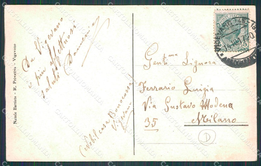 Pavia Vigevano cartolina KF2378 – retro